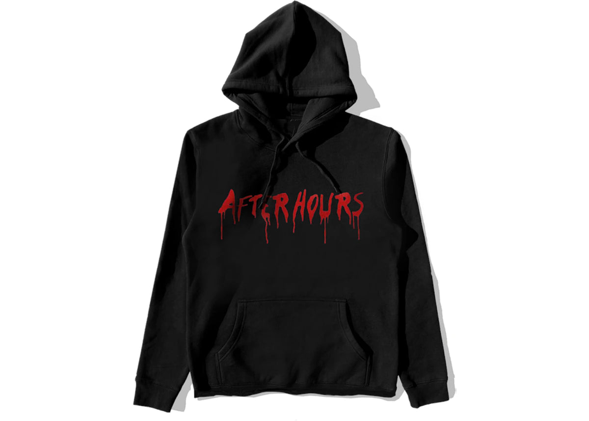 The Weeknd x Vlone After Hours Blood Drip Pullover Hood Black(used)