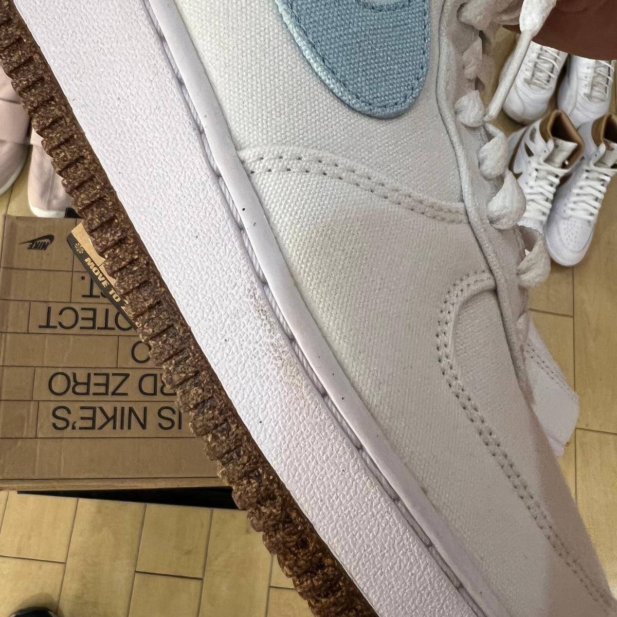 Nike Air Force 1 Indigo (Women's) Tear on heel tab
