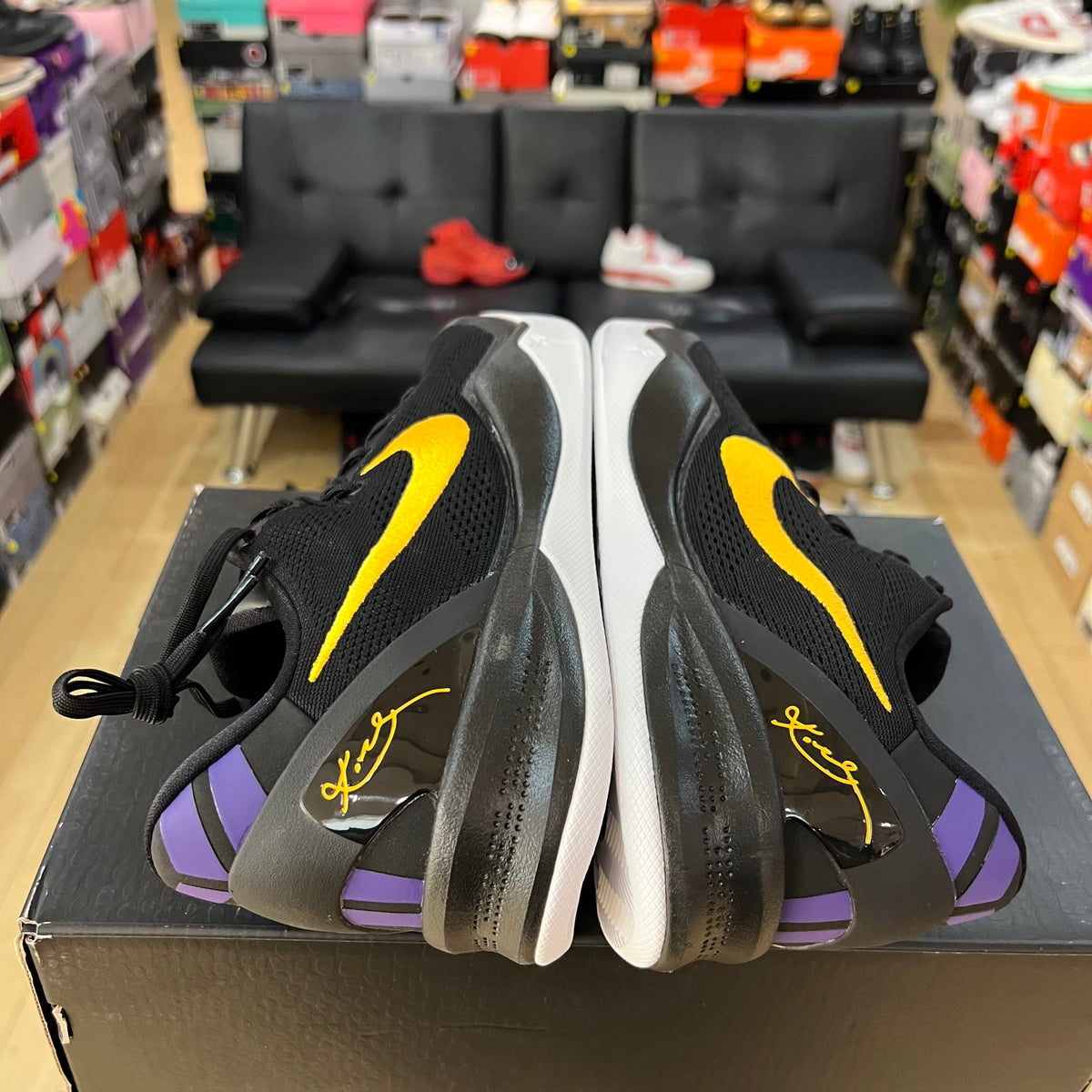 Nike Kobe 8 Protro Lakers Away used rep box