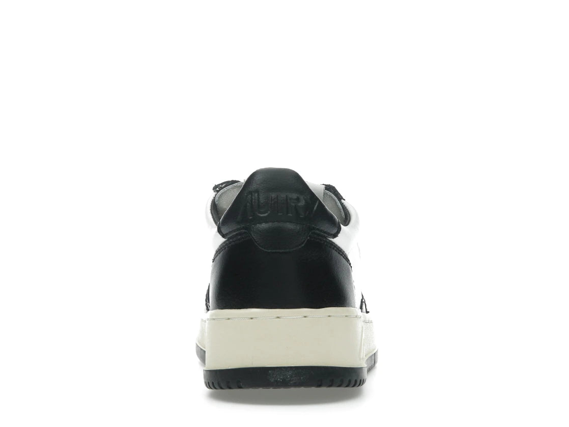 Autry Medalist Leather Low White Black (Women's)