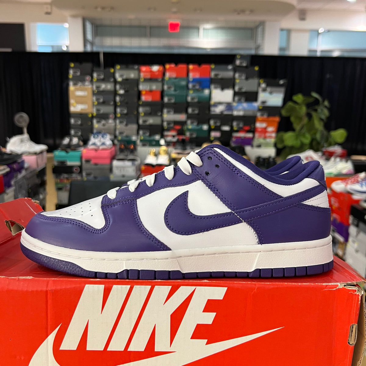 Nike Dunk Low Championship Court Purple used damaged box 