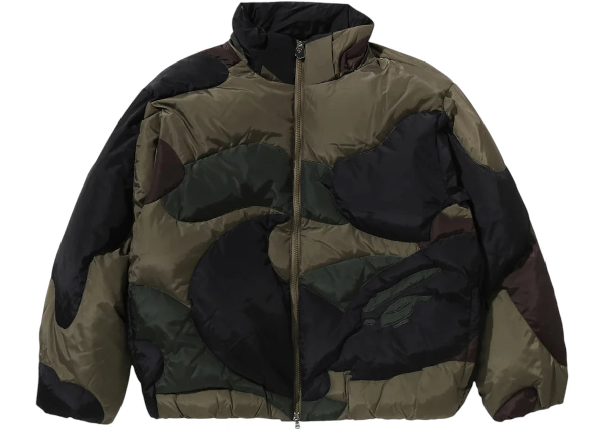 BAPE 1st Camo Nylon Down Jacket Green